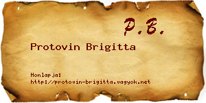 Protovin Brigitta névjegykártya